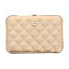 OGON PORTE CARTE QUILTED BUTTON ROSE GOLD