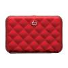OGON PORTE CARTE QUILTED BUTTON ROUGE