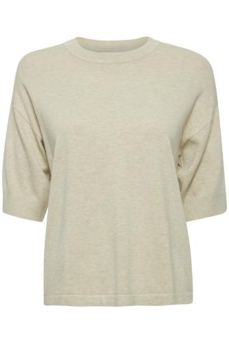 B YOUNG PULL MANCHE COURTE MORLA BEIGE